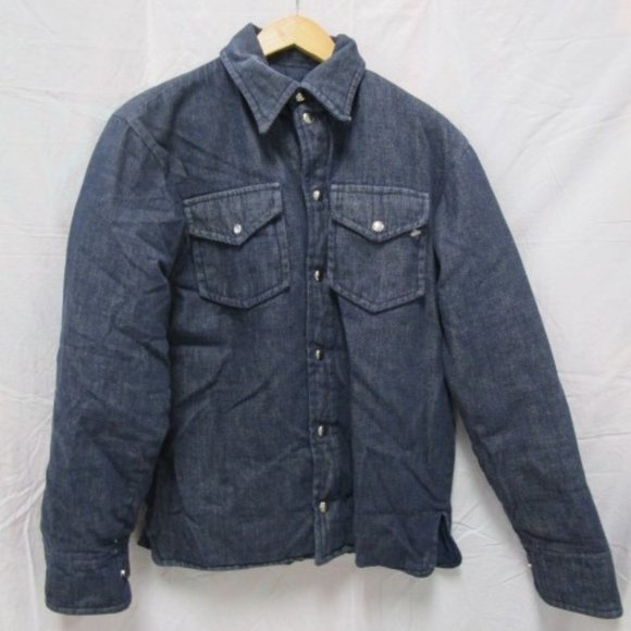 Vintage COMFY Men's Goose Down Denim Shirt Jacket - Picture 1 of 3